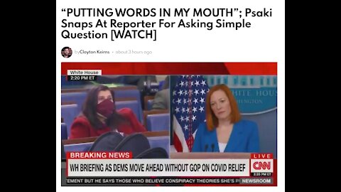 Press Secretary Psaki Snaps At Reporter For Asking Simple Question