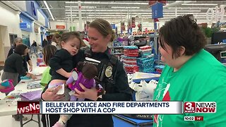 Bellevue police and fire departments host shop with a cop