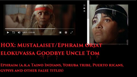 "Mustalaisia"Orjia elokuvassa (a.k.a Taino inkkarit,länsi Afrika Yoruba inkkarit, PuertoRico)