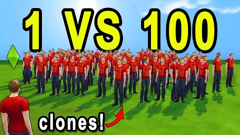 Me vs 100 Clones with Autonomy in Sims 4