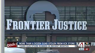 More than a dozen guns stolen from Frontier Justice in KCK