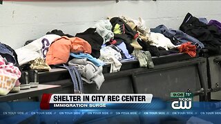 Immigrants shelter at Tucson Rec Center