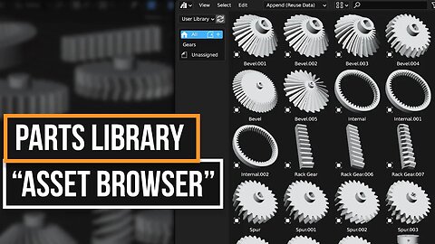 Blender 3.0 Parts Library | Asset Browser For Precision Modeling