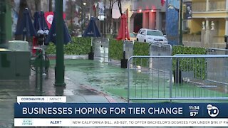 San Diego businesses hoping for tier change, as weather hampers outdoor efforts