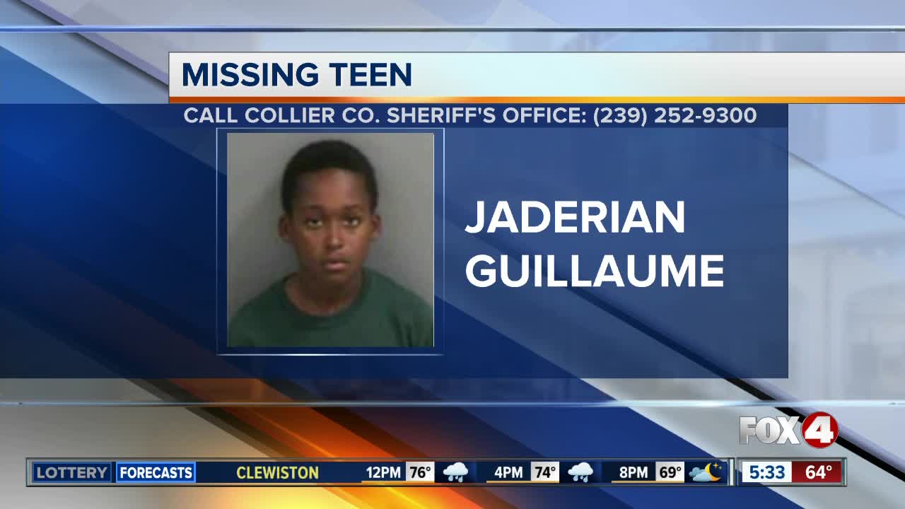 Golden Gate teenager Jaderian Guillaume reported missing in Collier County