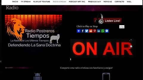 Internet Radio Postreros Tiempos - Spanish Music and Gospel Broadcast