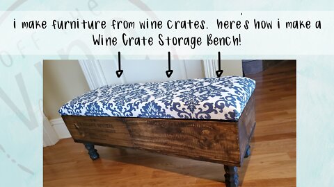 Building a Wine Crate Storage Bench