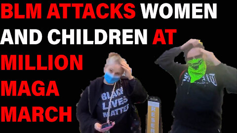 BLM Harassing WOMEN AND CHILDREN at Million MAGA March!