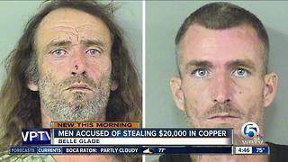 Men charged with stealing $20K in copper from Belle Glade cell tower