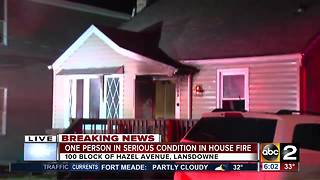 One person rescued from house fire in Baltimore Co.