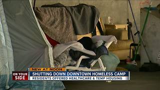 Downtown Cincinnati homeless camp to be cleared out by week's end