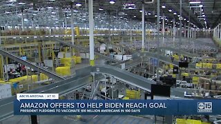 Amazon offers to help Biden reach goal