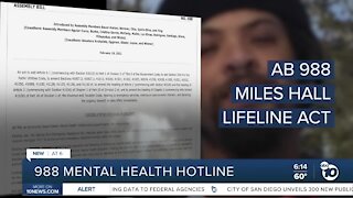AB 988 would establish mental health hotline