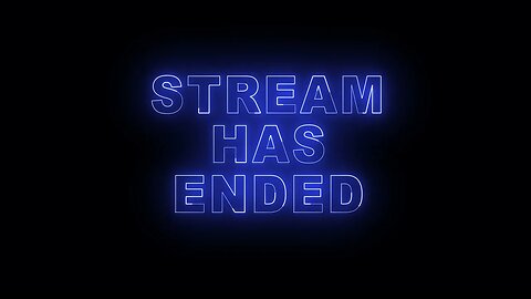 Blue Neon Stream Has Ended Overlay Background Backdrop Motion Graphics 4K 30fps Copyright Free