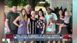 Pink stool raises money for cancer research in honor of Natalie Barrick