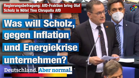 Regierungsbefragung: AfD-Fraktion bring Olaf Scholz in Nöte! Tino Chrupalla AfD