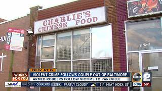 Violent crime follows couple out of Baltimore