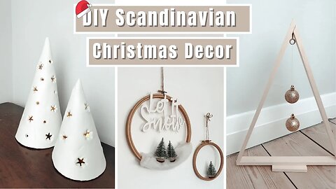DIY Scandinavian/ Minimalist Christmas Decor | Clay Tealight Holder, Wooden Christmas Tree