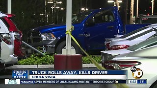Man killed after trying to stop truck that was rolling away