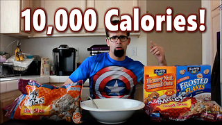 10,000 Calories of Breakfast Cereal Challenge! #Carbs