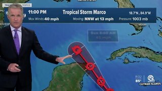 Tropical Storm Marco forms over the northwestern Caribbean