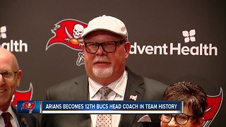 Buccaneers introduce Bruce Arians as new head coach