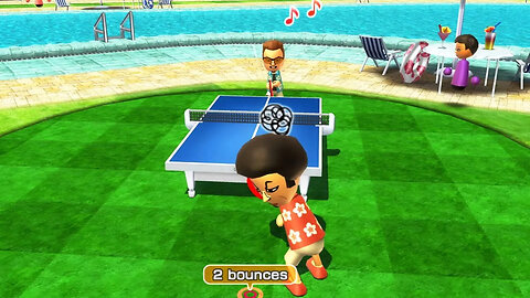 Wii Sports Resort Table Tennis (Dolphin Emulator) with a Wii Remote