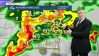 50s and thunderstorms for first day of spring, then windy and chilly