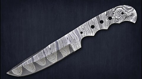 Falcon Ridge knife Moose Hunter knife Mount Goat Hunter Knife Damascus Steel Blank Blade Knives