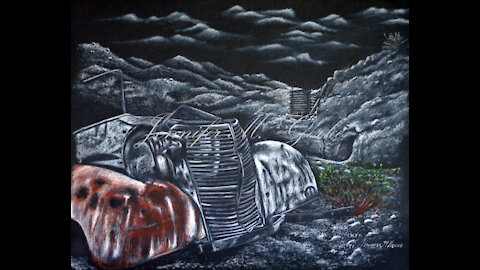 Timelapse Charcoal Art Old Mining Town Truck