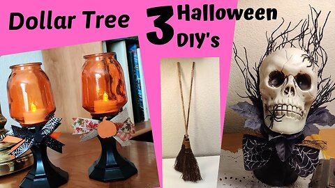 3 Quick & Easy Halloween DIY's ~ Dollar Tree Halloween DIY's ~ Last Minute Halloween Crafts