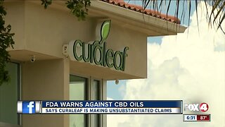 FDA warns Curaleaf about inflated claims in CBD product marketing