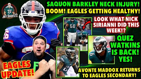 GREAT NEWS FOR THE EAGLES! QUEZ FULL! MADDOX ACTIVATED? Saquon Barkley NECK INUURY! Eagles Update!