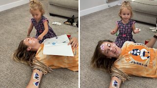 Woman Hilariously Demonstrates How To Survive A Sticker Attack