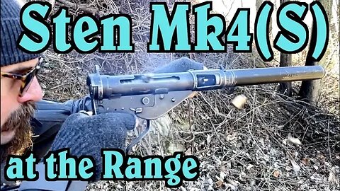 Prototype Silenced Sten Mk4(S) at the Range