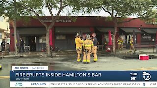 Fire destroys kitchen inside Hamilton's in South Park