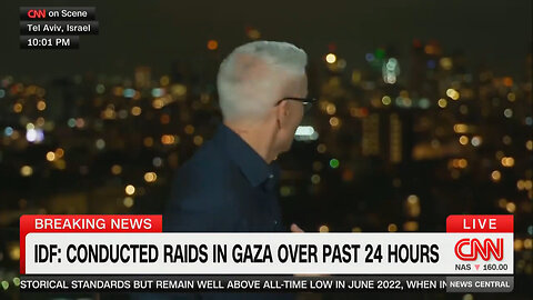 CNN's Anderson Cooper Ducks During Live Shot As Blaring Explosions And Sirens Erupt In Tel Aviv