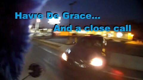 Motorcycle ride near Lancaster PA, talking about things to see in Havre De Grace MD - close call