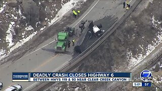 Crash closes U.S. 6 in Clear Creek Canyon, leaves 1 person dead