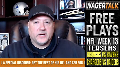 NFL Week 13 Predictions | Broncos vs Ravens | Chargers vs Raiders | DB's Freebies