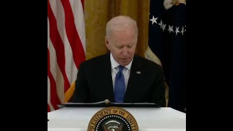 Pitiful Joe Biden Reads Directly from Script in First Cabinet Meeting