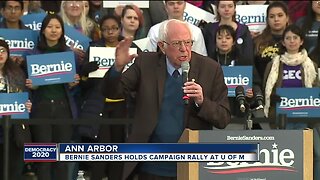 Bernie Sanders holds campaign rally at University of Michigan