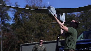Birds Eye View: II MIG Marines conduct UAS training during MEFEX 21.1 (B-Roll)
