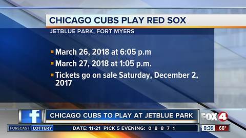 Cubs set to make historic trip to Fort Myers for spring training