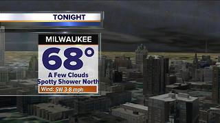 Slightly cloudy and warmer Wednesday night