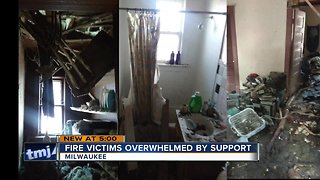 Fire victims overwhelmed by community support