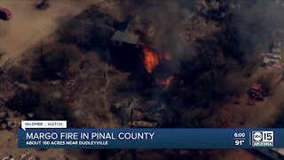 Margo Fire has burned 150 acres in Pinal County