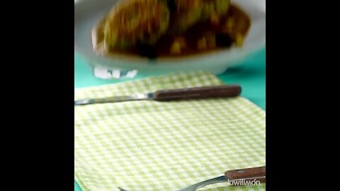 Quinoa and Pumpkin Pancakes in Green Sauce