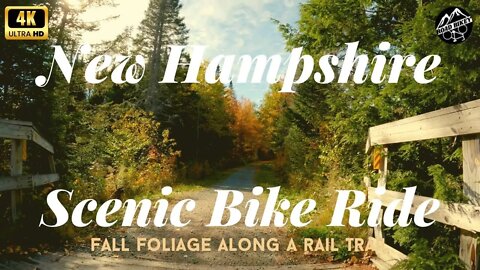 2022 Fall Foliage New Hampshire Tour Scenic Autumn Bike Ride in New England 4k Relaxation or Workout