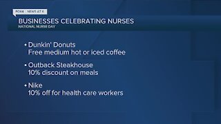 Freebies, discounts offered to healthcare workers during National Nurses Week